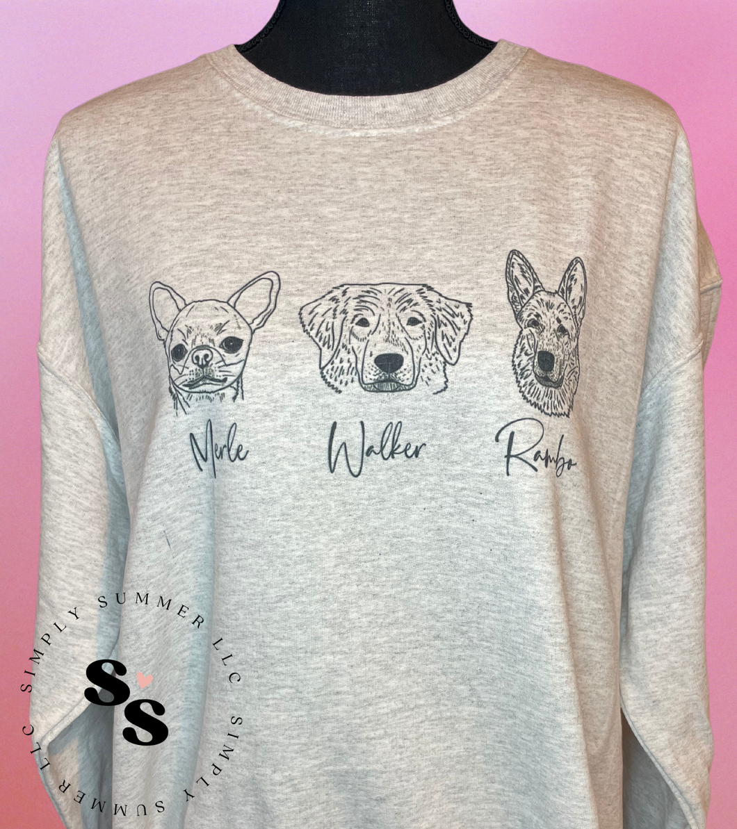 Custom Dog Mom Crew Neck Sweatshirt